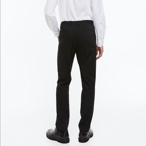 H&M Suit Pants Slim Fit Flat Front Black